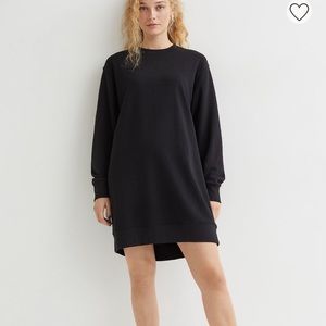 H&M Black Sweatshirt Dress Size L